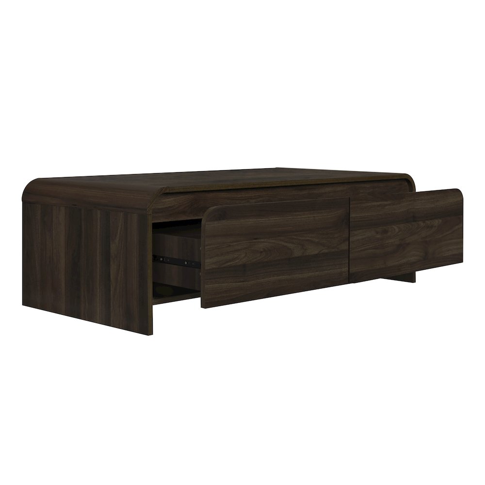 Mara 3-Piece 47 in. Walnut Rectangular Wood Coffee Table with 2 End Tables. Picture 4