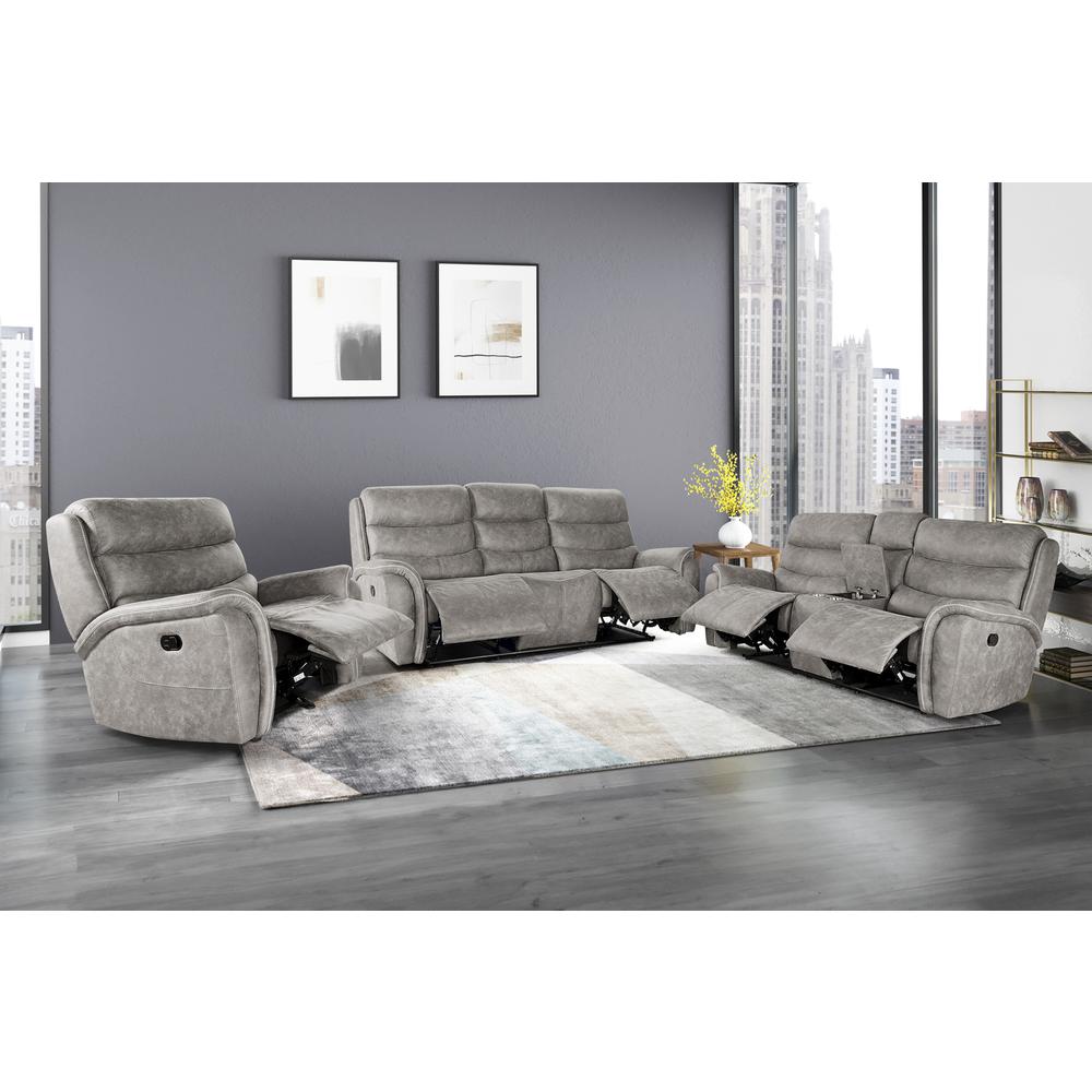 Kamari  Sofa W/Dual Recliner-Gray. Picture 9