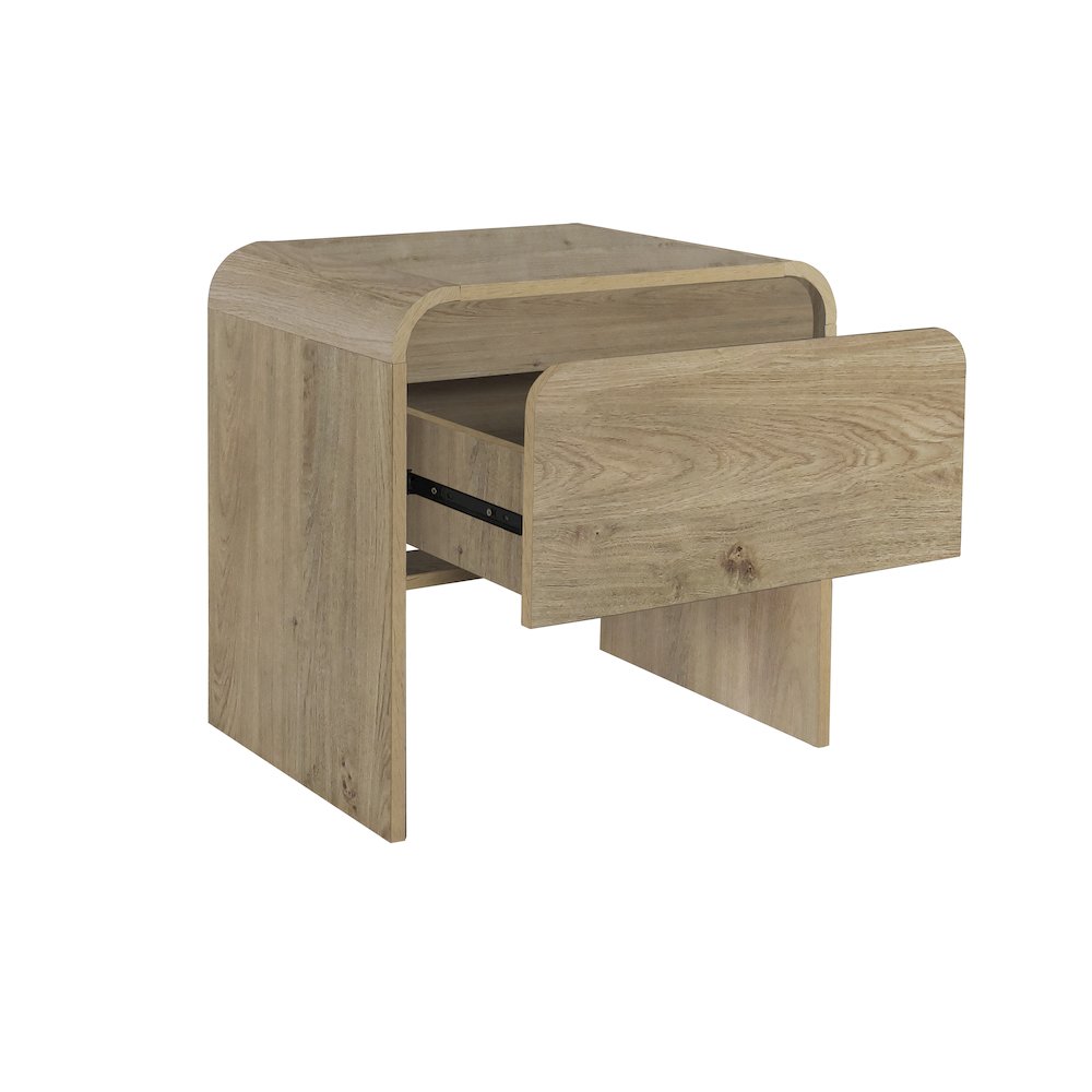 Mara 15.7 in Natural Rectangular Wood End Table (Set of 2). Picture 5