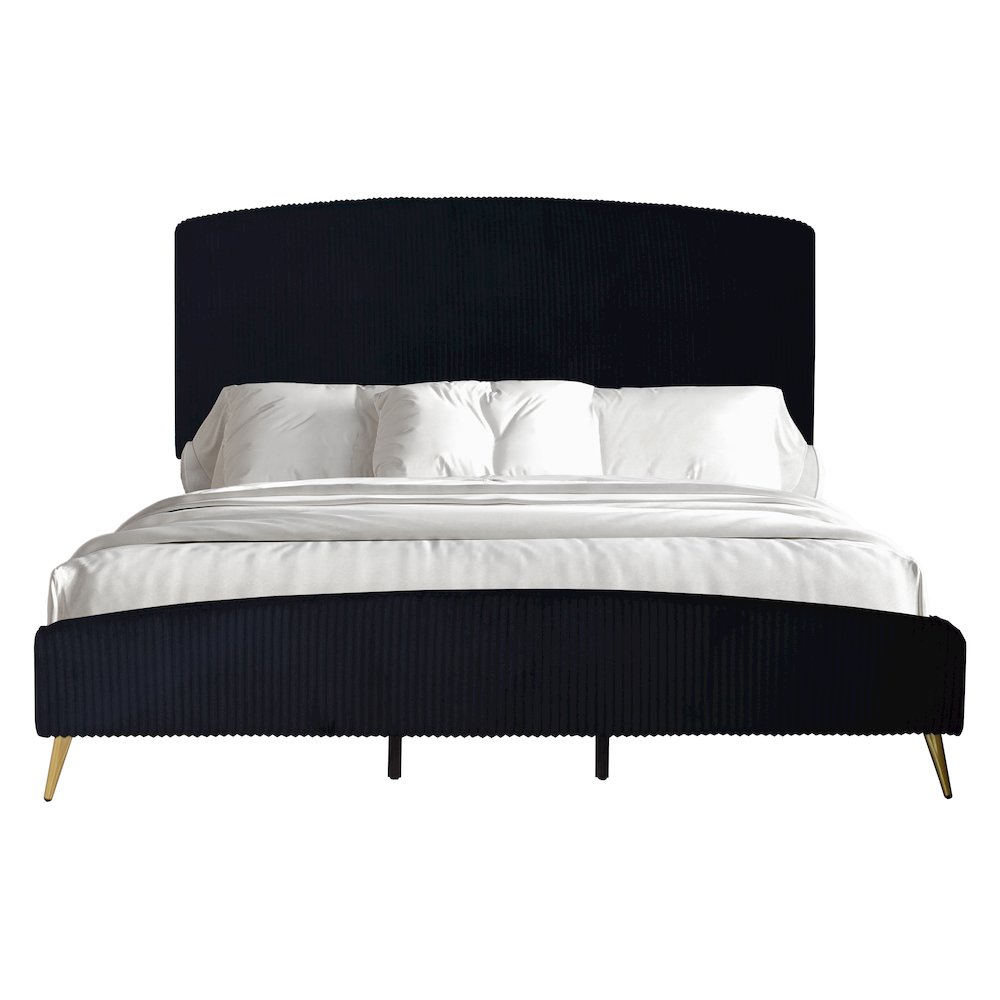 Kailani Wood California King Bed, Black. Picture 3