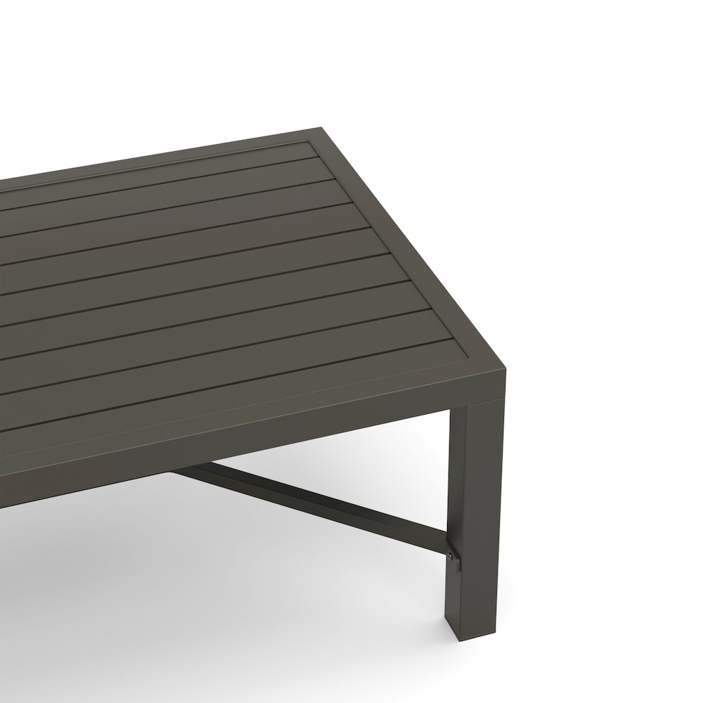 Skye 2 Pc Sofa And Slat Top Coffee Table Set-Gray. Picture 8