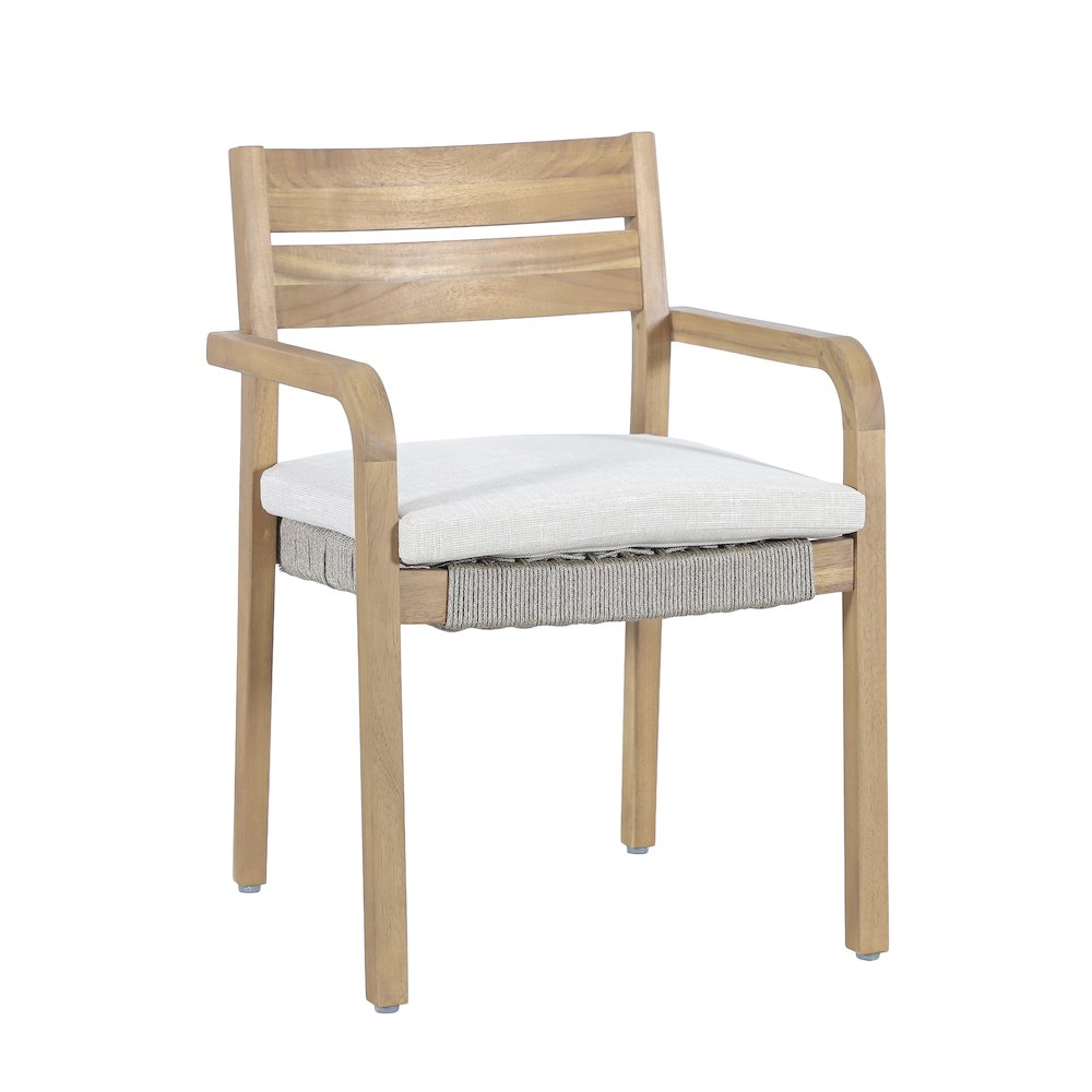Arden 5-Piece Wood Outdoor Dining Set in Natural. Picture 10