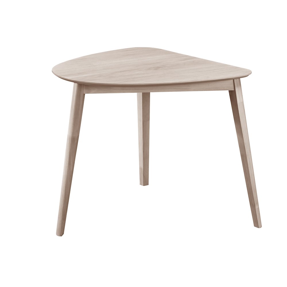 Oscar 3-piece Wood Dining Set, White Ash. Picture 2