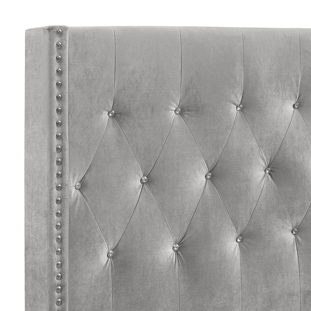 Huxley Wood Queen Bed, Gray. Picture 4