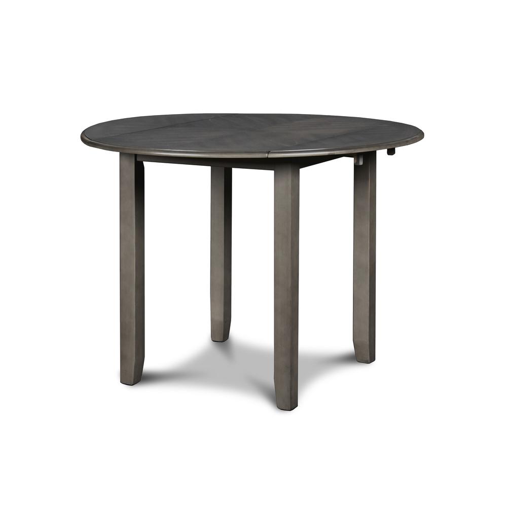 Gia 3-Piece 42" Wood Round Dining Set with 2 Chairs in Gray. Picture 6