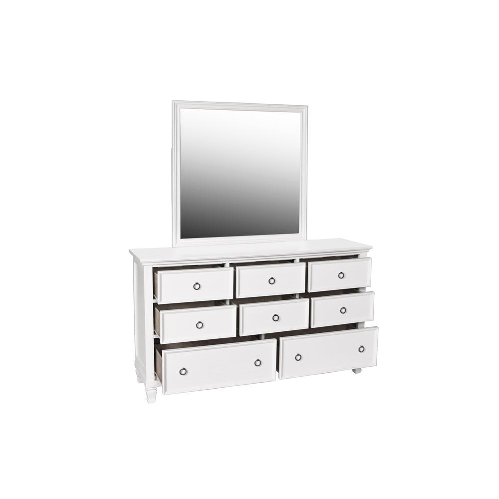 Furniture Tamarack Solid Wood 8-Drawer Dresser in White. Picture 8