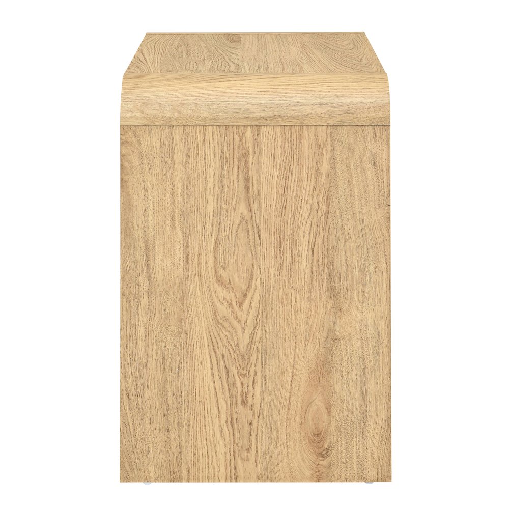 Mara Wood 2-Drawer End Table in Natural/Beige. Picture 3