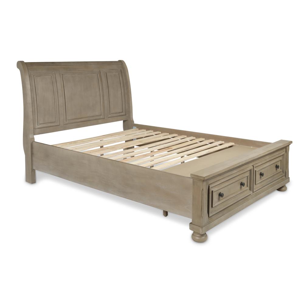 Furniture Allegra Solid Wood California King Bed in Pewter. Picture 4