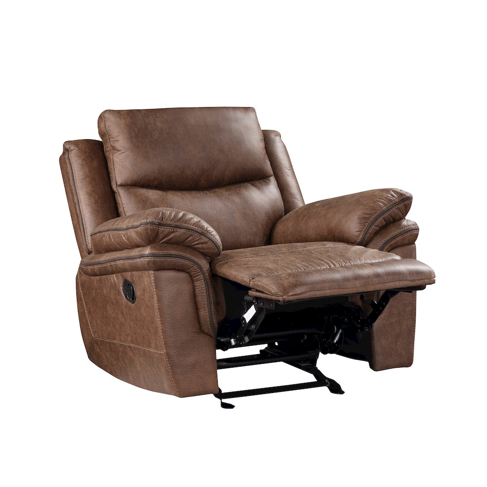 Ryland 3-Piece Fabric Manual Living Room Set, Brown. Picture 4