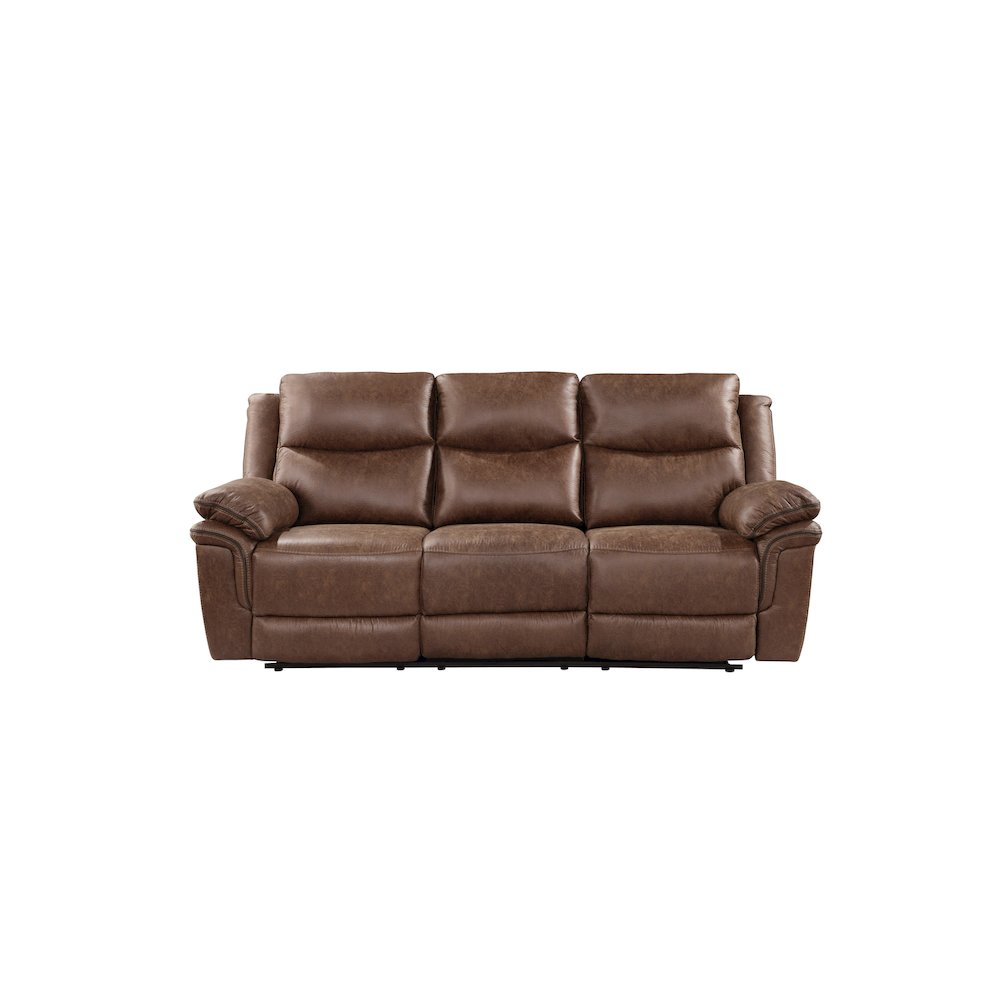 Ryland 2-Piece Fabric Upholstered Manual Sofa And Loveseat Set, Brown. Picture 4
