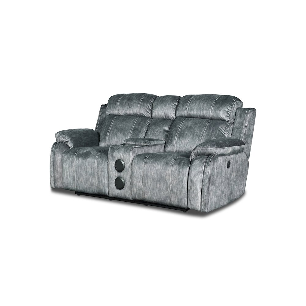 Furniture Tango Polyester Console Loveseat  Speaker in Shadow Gray. Picture 1