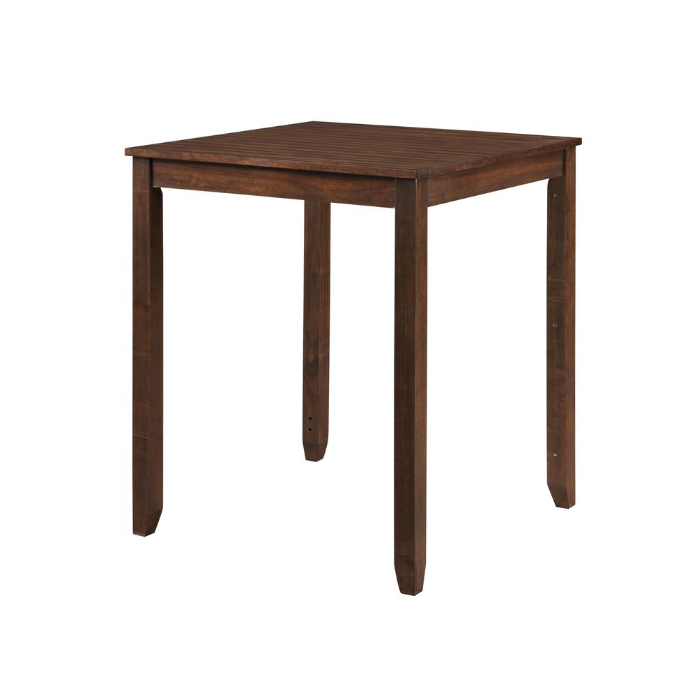 Furniture Gia Solid Wood Counter Table 2 Chairs in Cherry Brown. Picture 11