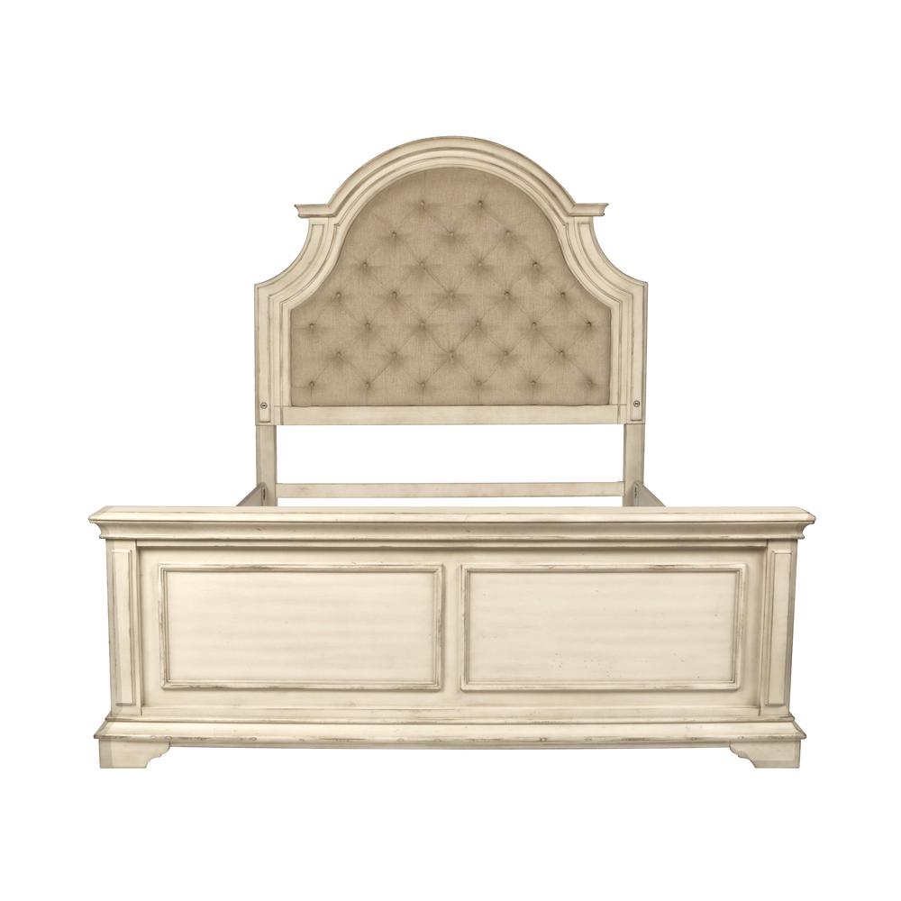 Furniture Anastasia California King Wood Bed in Ant White. Picture 3