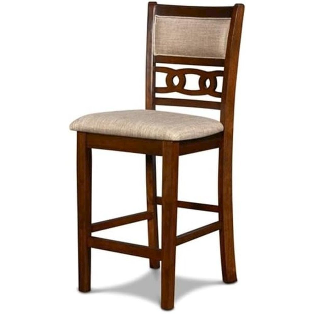 Gia 5-Piece Transitional Wood Dining Set in Cherry. Picture 9