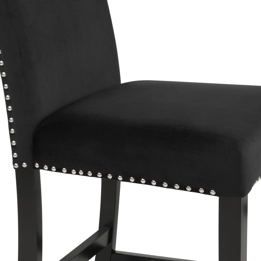 Furniture Celeste 5-Piece Faux Marble & Wood Counter Set in Black. Picture 3