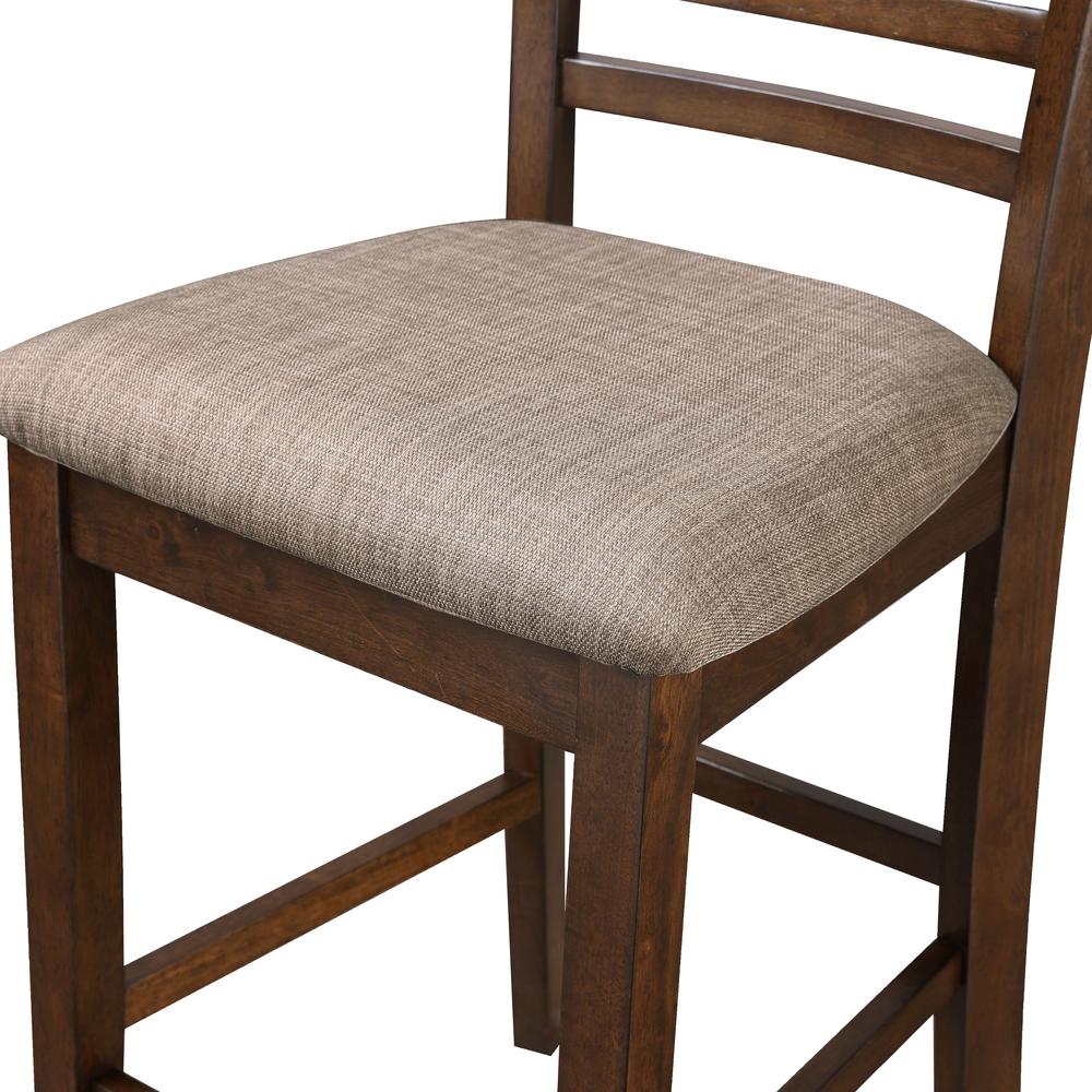 Furniture Cori 5-Piece Solid Wood Counter Set in Brown. Picture 3