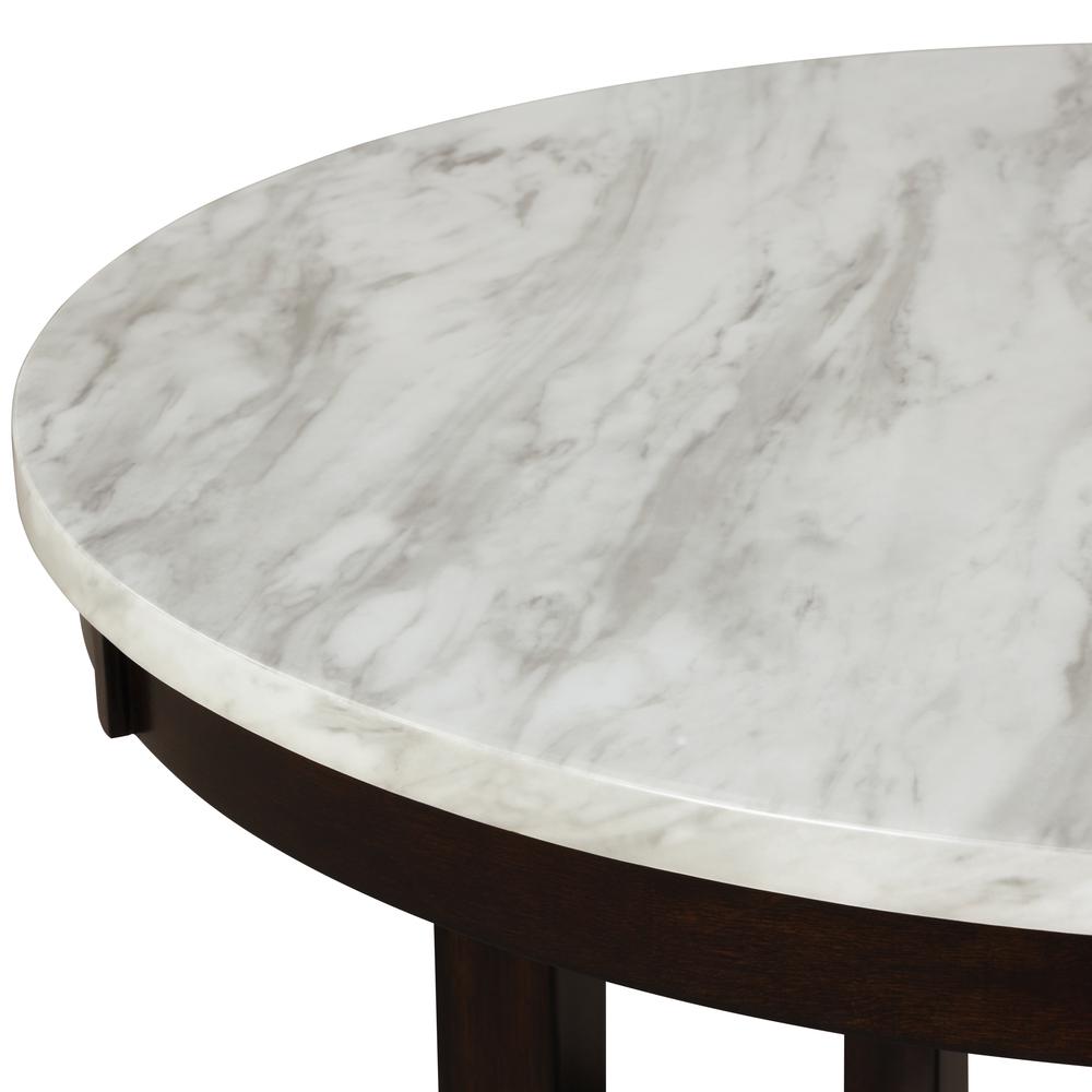 Furniture Celeste 5-Pc Faux Marble Round Dining Set  4 Chair-Black. Picture 4