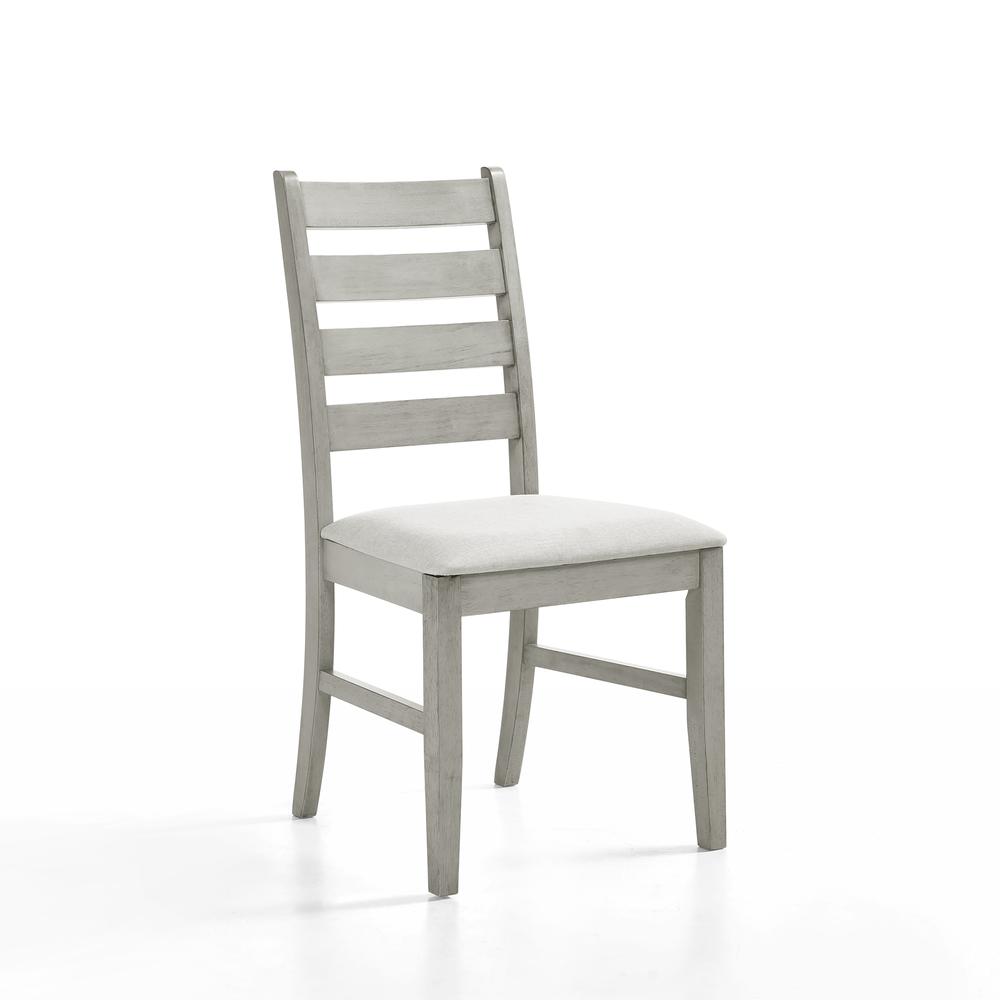 Pascal 59" Retangular Wood Dining Set with 4 Chairs in Driftwood. Picture 6