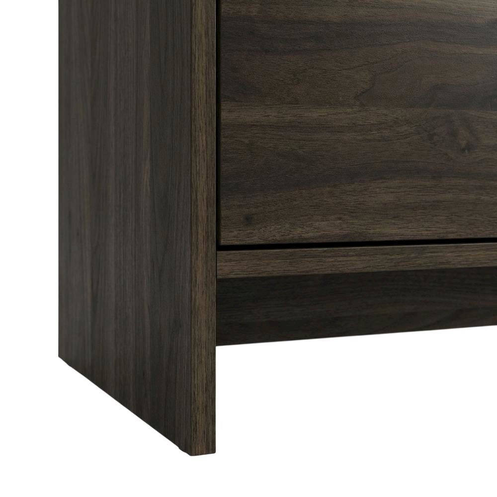Walnut Wood TV Stand with Solid Rubberwood and Veneers for Indoor Living. Picture 6