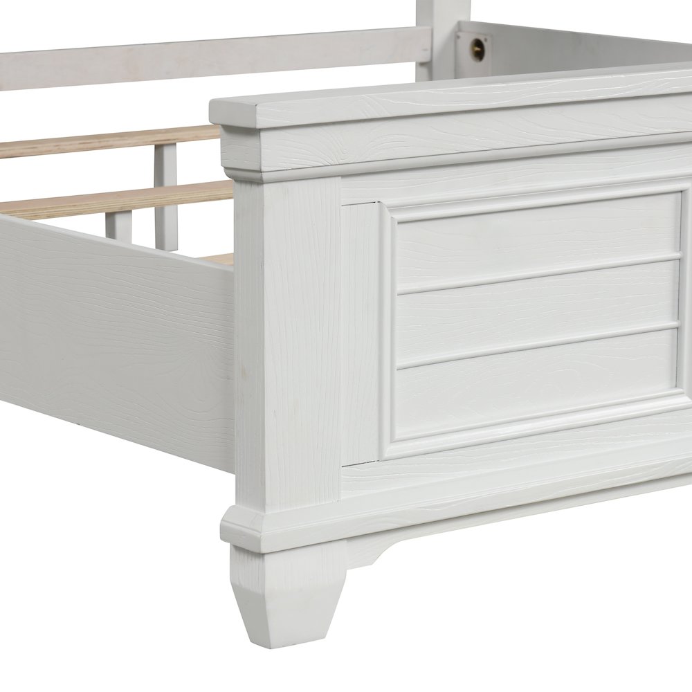 Jamestown Wood Queen Bed, White. Picture 5