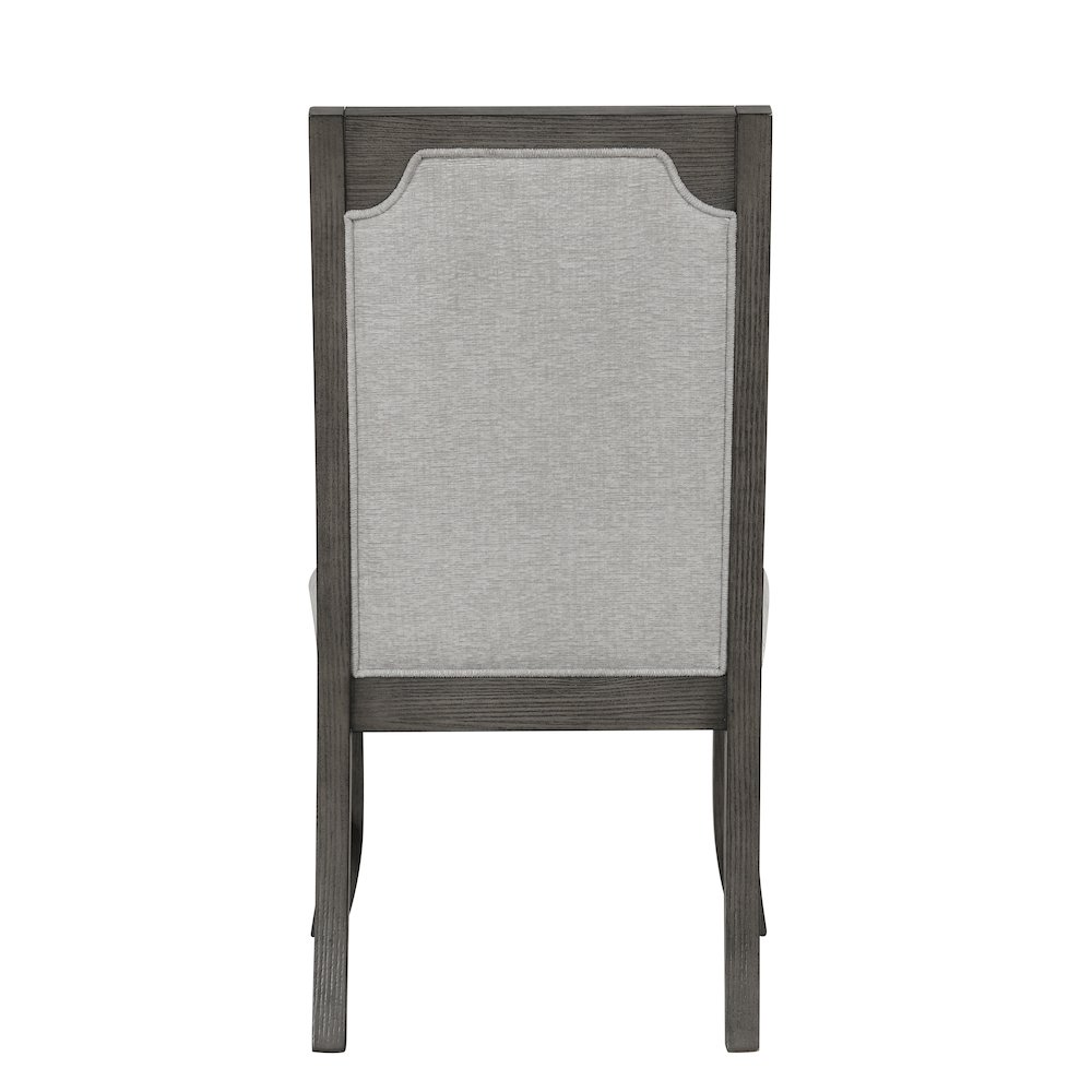 New Classic Furniture Lisbon 7-Piece Wood Rectangle Dining Set in Gray. Picture 13