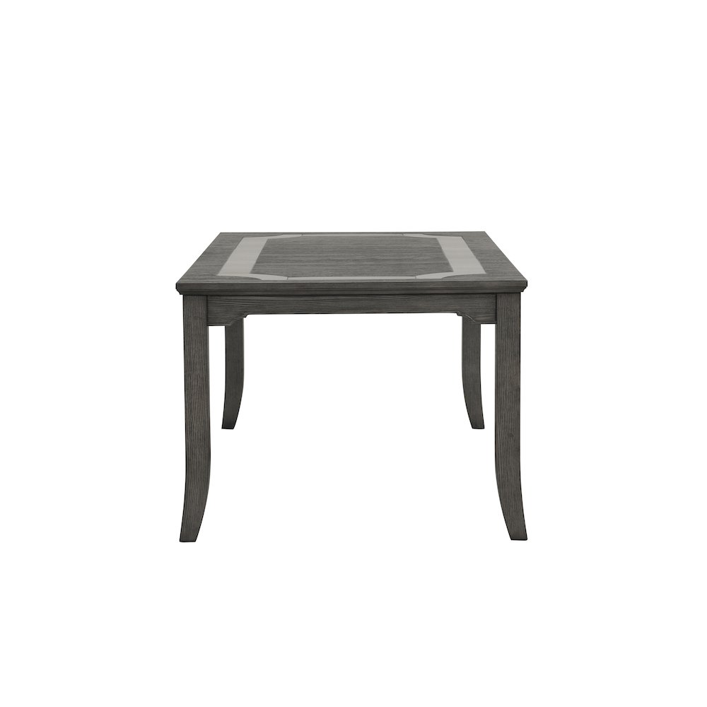 New Classic Furniture Lisbon 7-Piece Wood Rectangle Dining Set in Gray. Picture 6