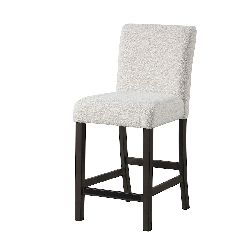 High Line Upholstered Counter Chair (Set of 2), White. Picture 3