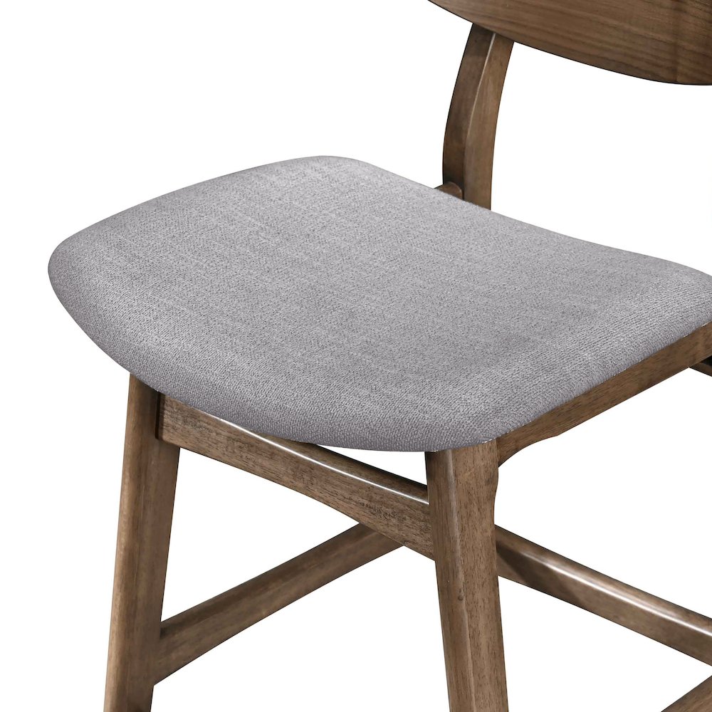 Oscar Wood Counter Chair in Walnut/Dark Gray (Set of 2). Picture 8