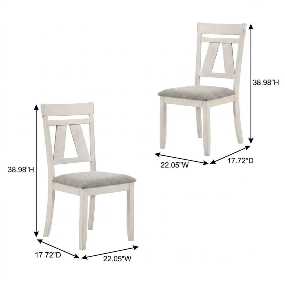 Solid Rubberwood Traditional Dining Chairs for Kitchen, Brown, Set of 2. Picture 5
