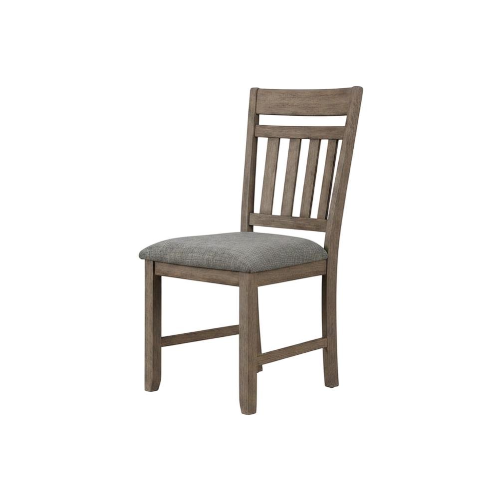 Solid Wood Upholstered Dining Chair for Kitchen and Dining Room, Brown, Set of 2. Picture 3