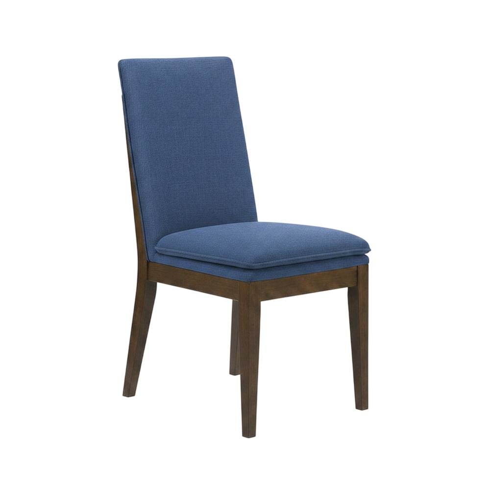 Upholstered Dining Chair with Cushion, Walnut-Leg Wood Kitchen Chairs, Brown. Picture 3
