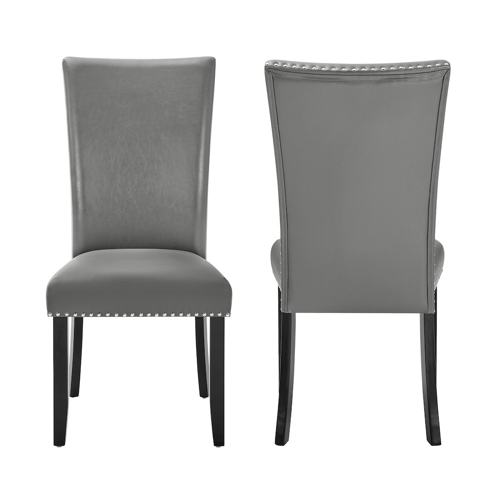Lyra Wood Dining Chair (Set of 2), Gray. Picture 1