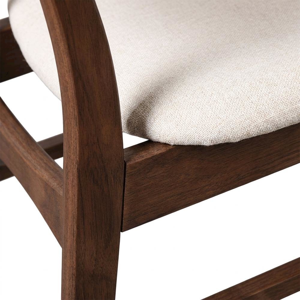 Solid Wood Walnut Dining Chairs for Kitchen and Dining Room Table, Set of 6. Picture 6