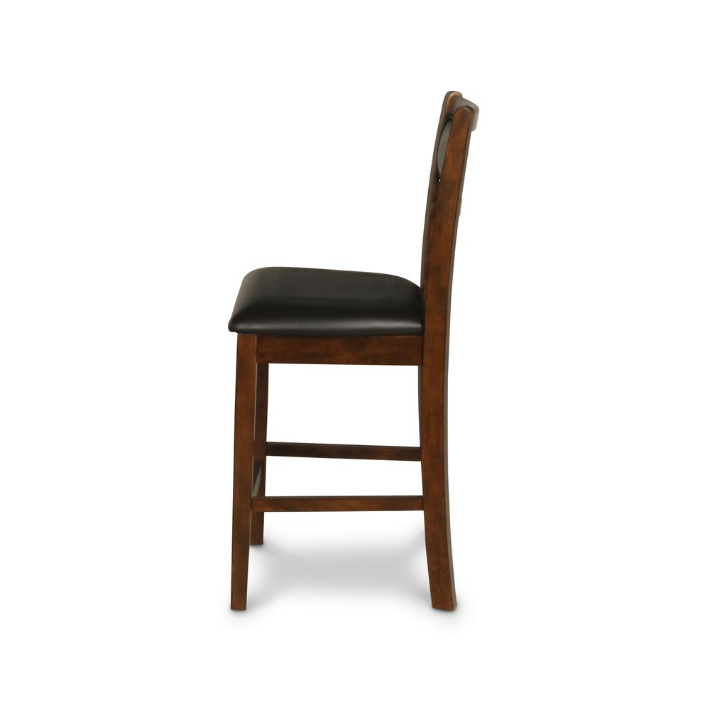 Furniture Gia Faux Leather Counter Chairs in Brown (Set of 2). Picture 4