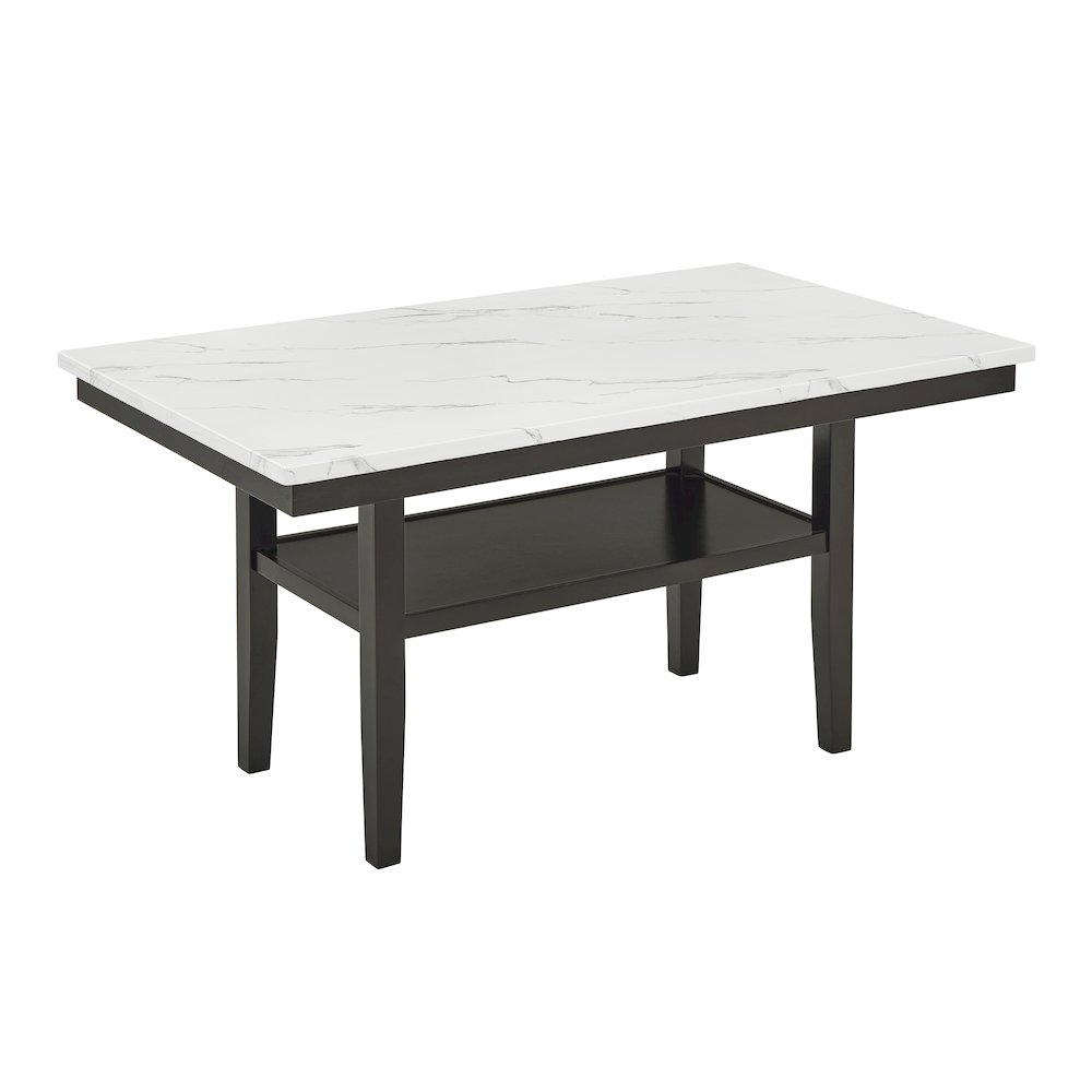 Carissa 6-Piece Wood Rectangle Dining Set in Stone. Picture 3