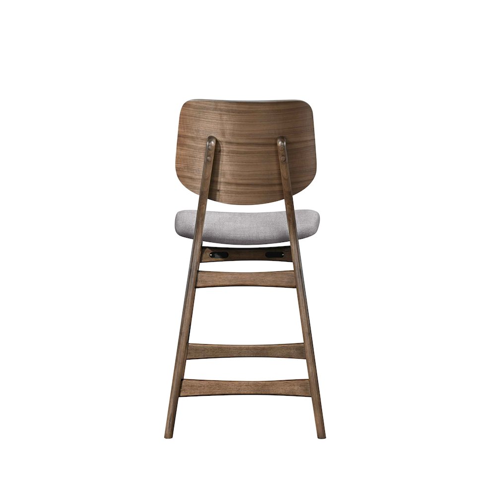 Oscar Wood Counter Chair in Walnut/Dark Gray (Set of 2). Picture 7