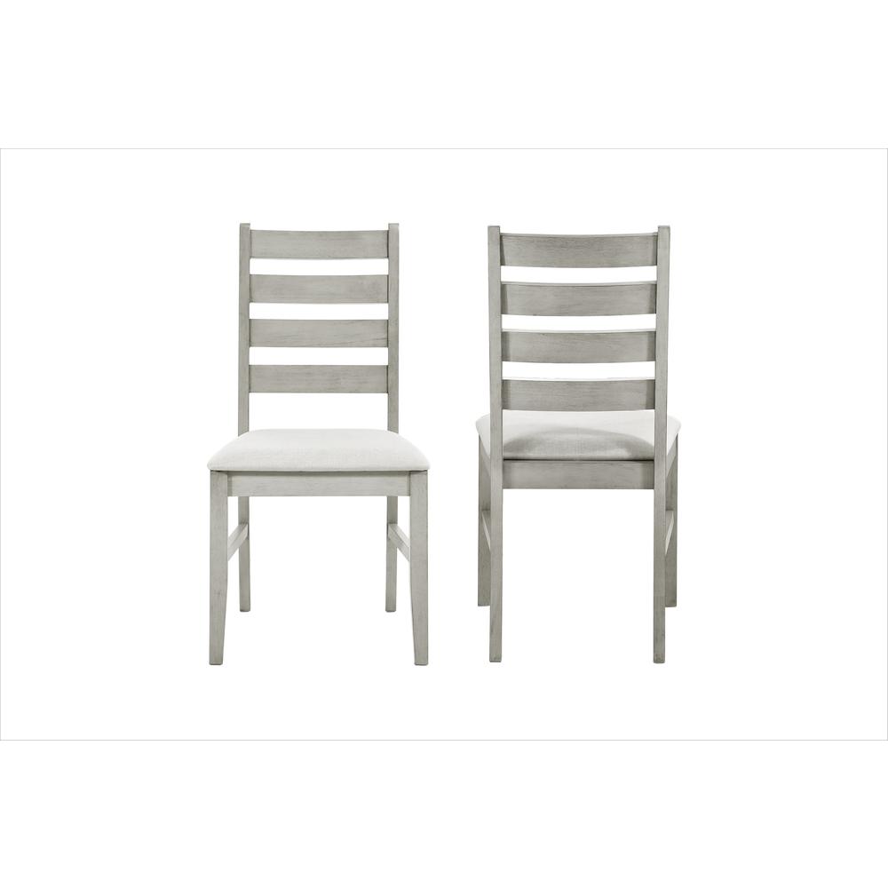 Pascal 59" Retangular Wood Dining Set with 4 Chairs in Driftwood. Picture 5