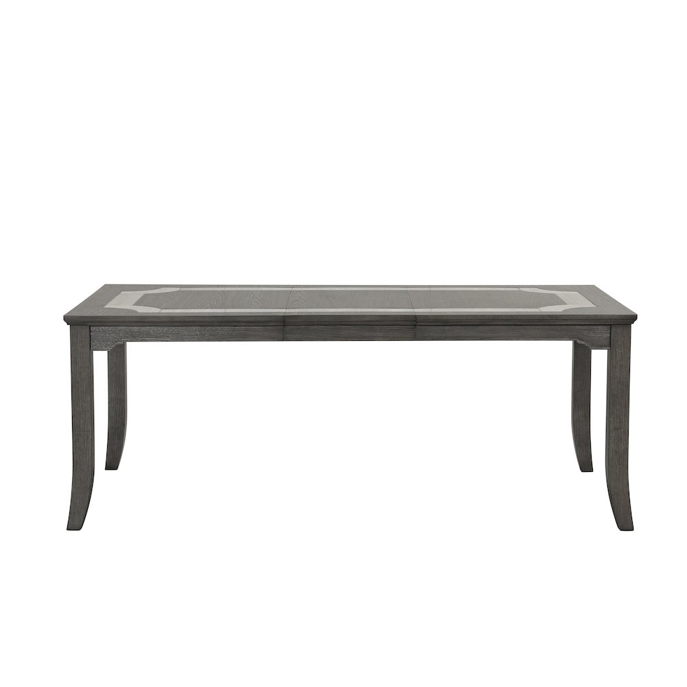 New Classic Furniture Lisbon 7-Piece Wood Rectangle Dining Set in Gray. Picture 4
