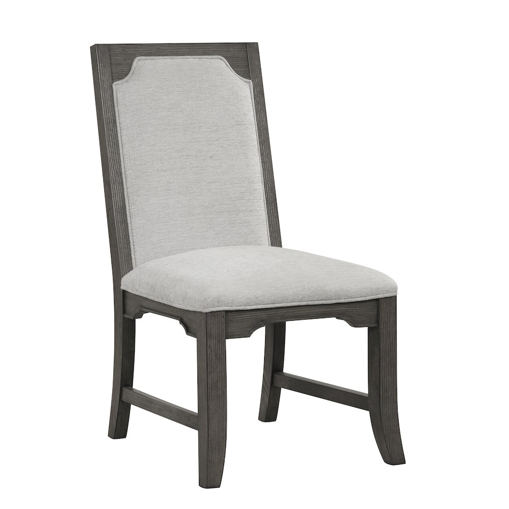 New Classic Furniture Lisbon 7-Piece Wood Rectangle Dining Set in Gray. Picture 10