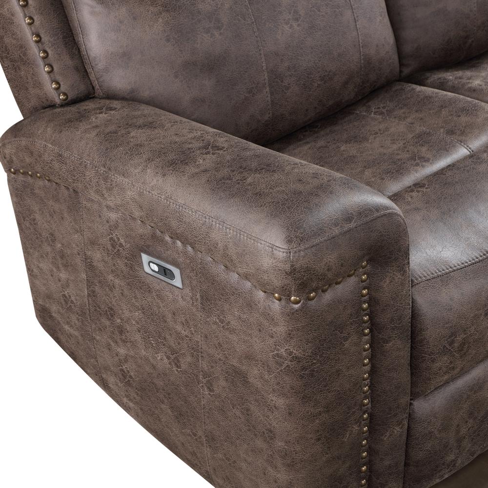 Quade Sofa W/Pwr Fr-Mocha. Picture 6