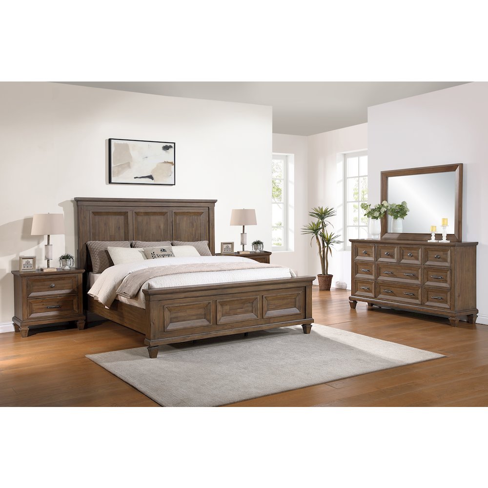 Mariana 5-Piece Wood Queen Bedroom Set, Vintage Mocha. Picture 10