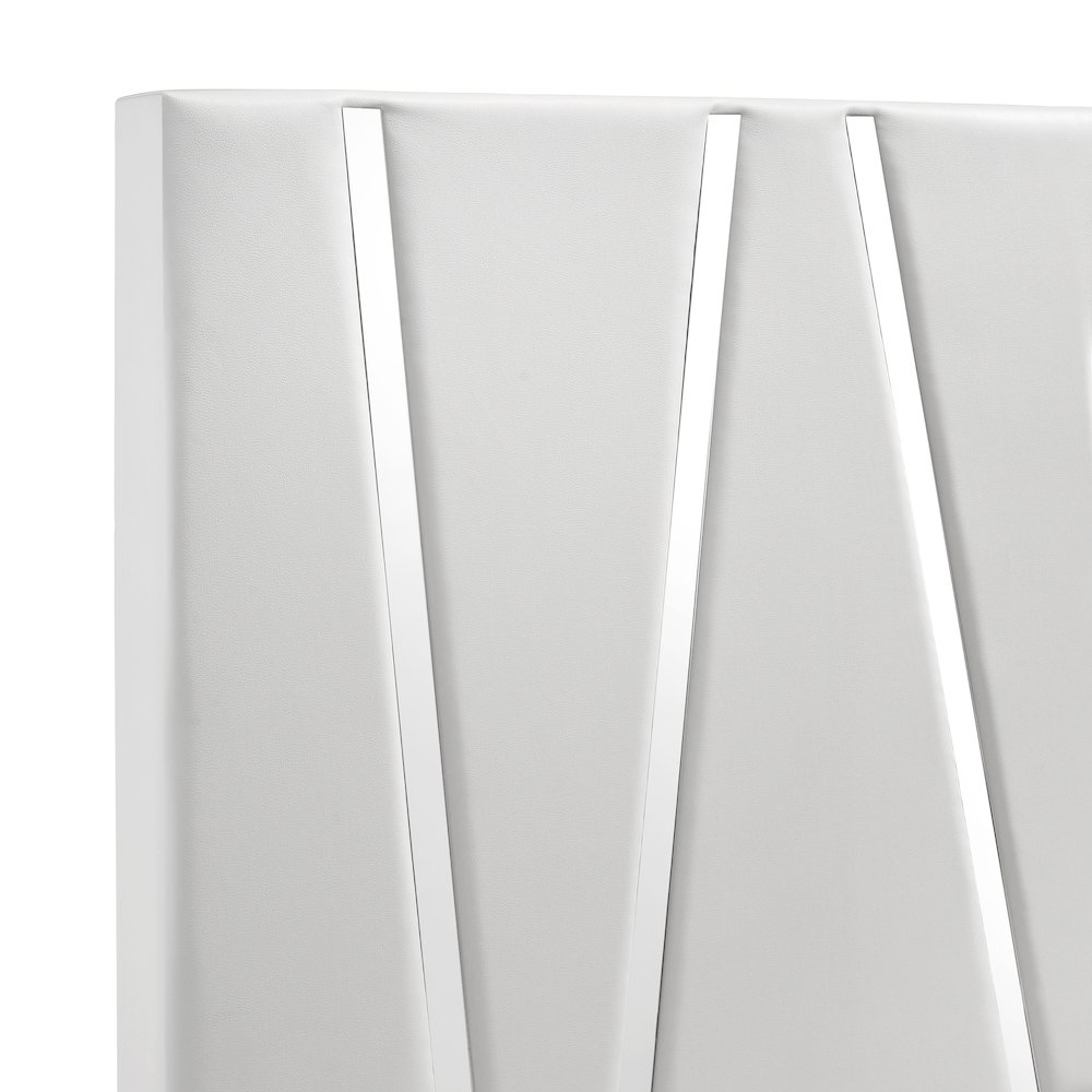 Europa Wood Queen Bed, White. Picture 5