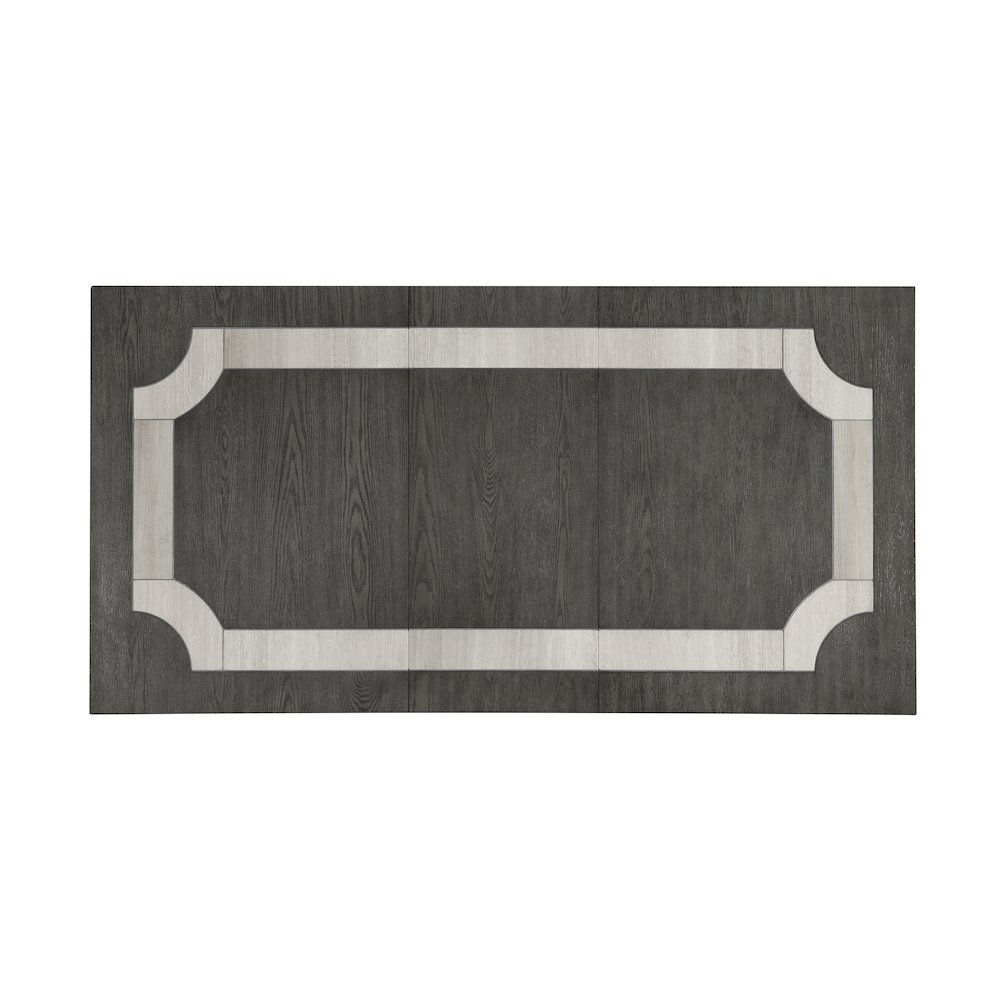 New Classic Furniture Lisbon 7-Piece Wood Rectangle Dining Set in Gray. Picture 7