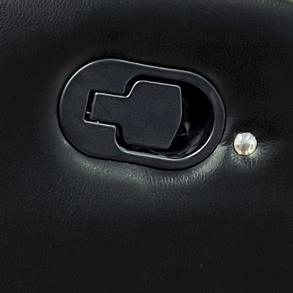 Orion II Faux Leather Manual Sofa, Black. Picture 4