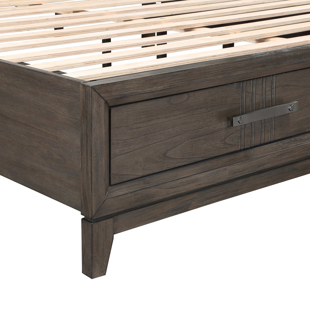 Landon Wood Queen Bed, Walnut. Picture 7