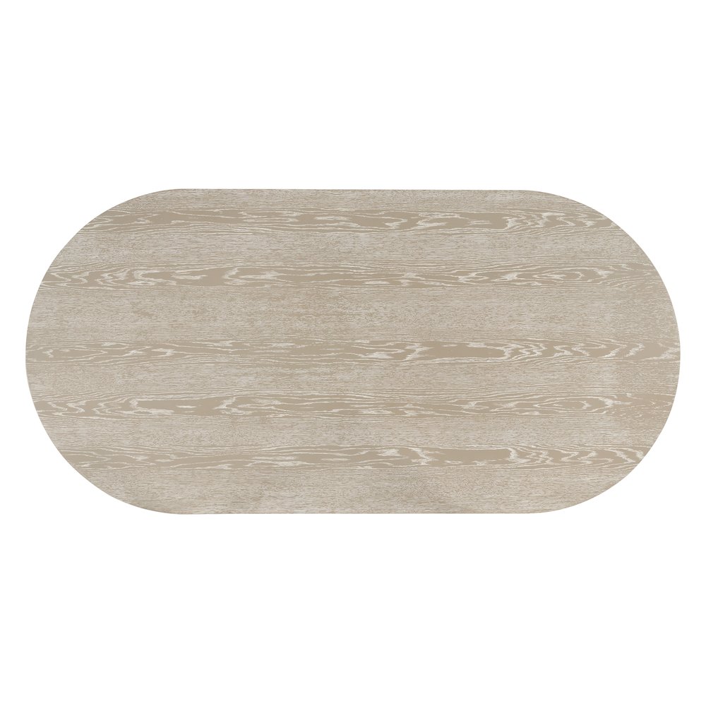 Gwendolyn Wood Oval Dining Table in Taupe. Picture 5