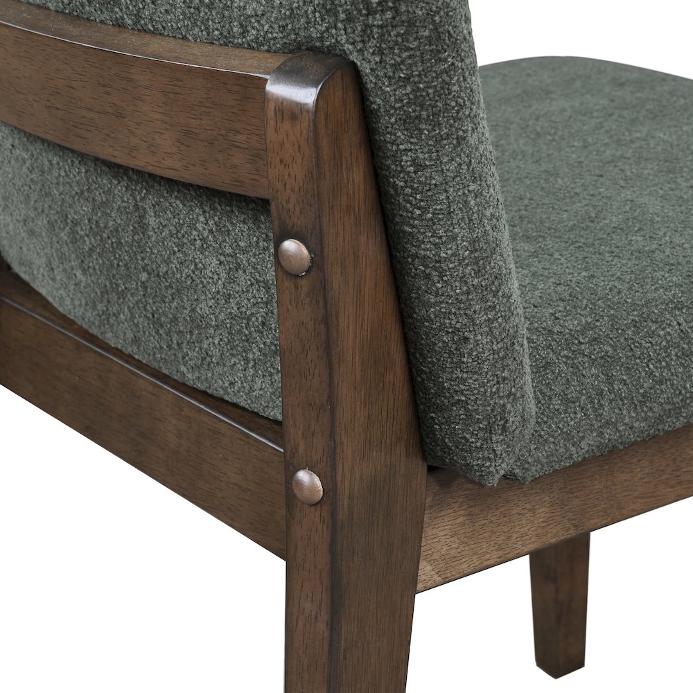Kody Fabric Upholstered Dining Chair in Green (Set of 2). Picture 6
