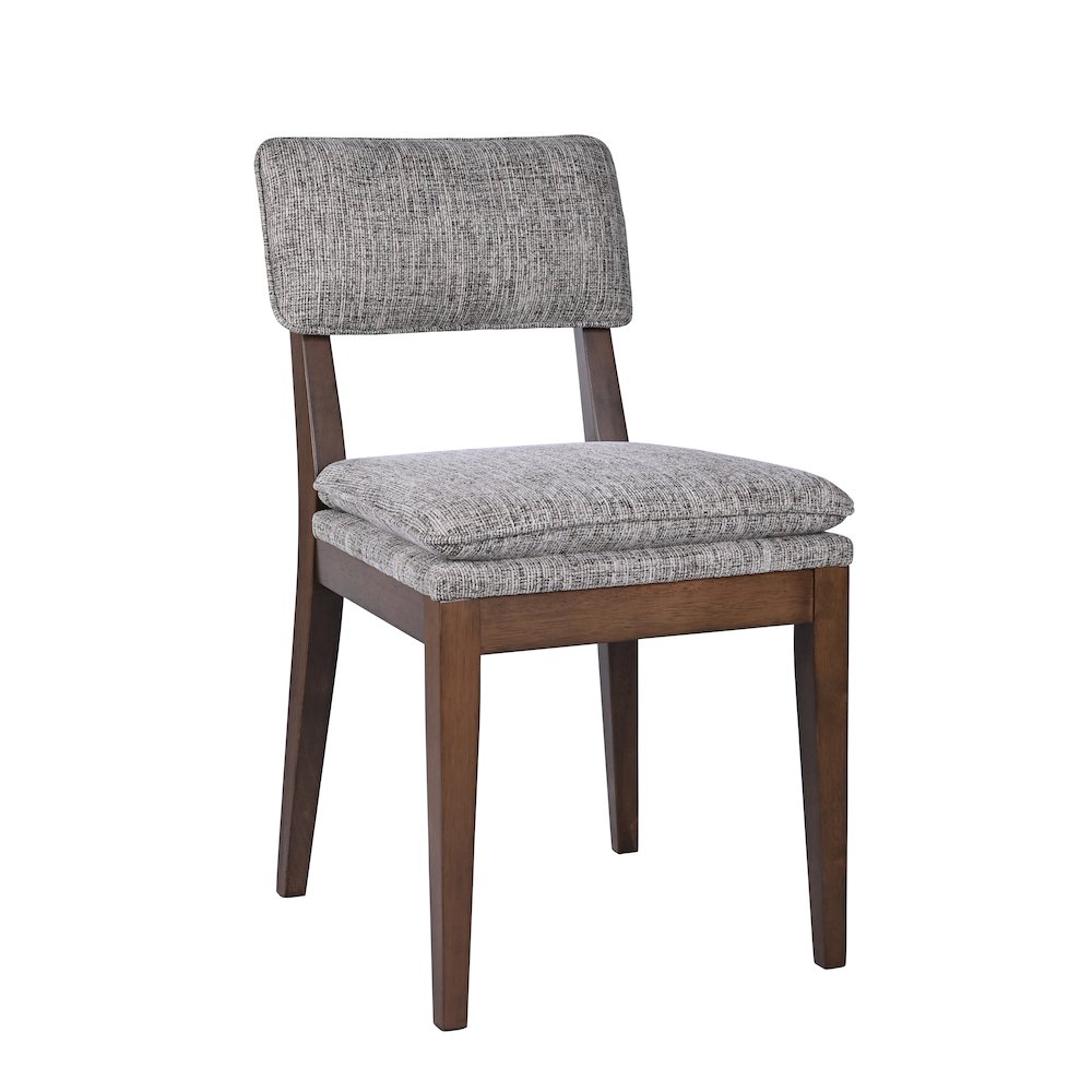 Miller Wood and Fabric Side Chair in Walnut (Set of 2). Picture 3