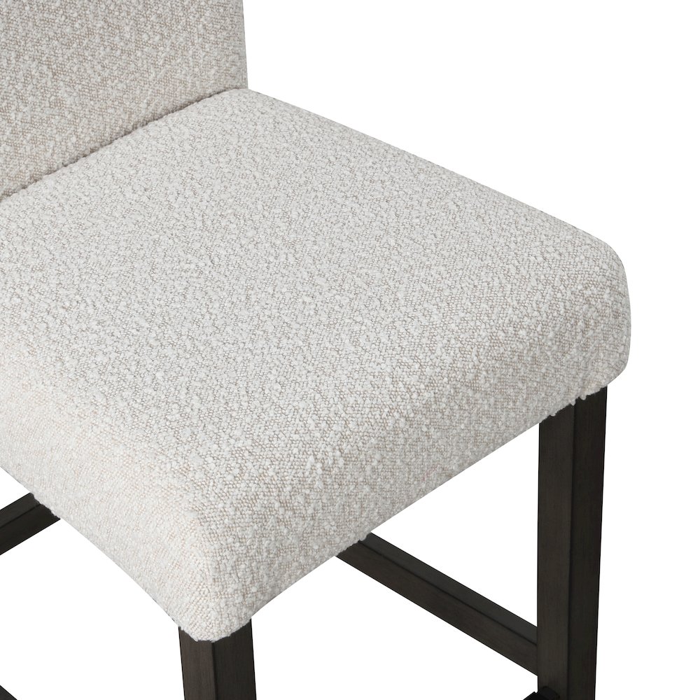 High Line Upholstered Counter Chair (Set of 2), White. Picture 7