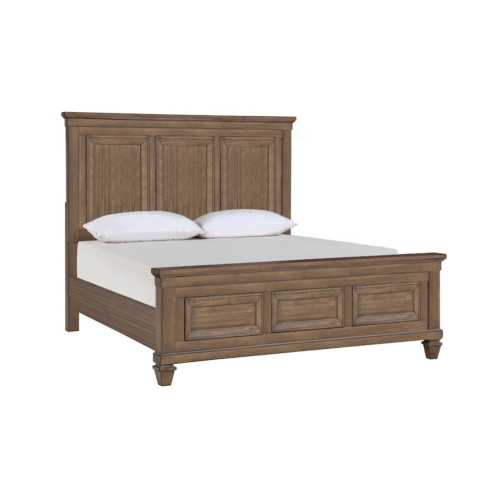 Mariana 4-Piece Wood Queen Bedroom Set, Nightstand, Mocha. Picture 2